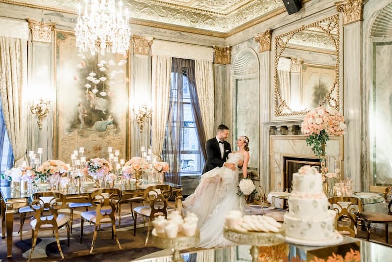 reception luxury wedding styled shoot