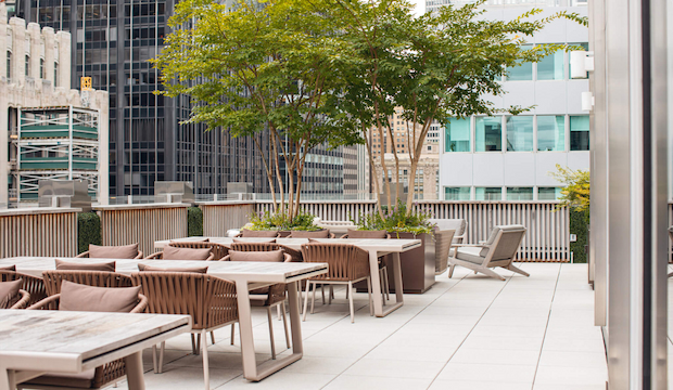 Elegant Terrace Lounge at 320 Park Avenue Stunning luxury terrace space perfect for upscale events at 320 Park Avenue