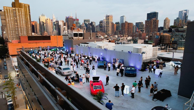 Best Venues Manhattan Motorcars Overlooking The Manhattan Skyline in NYC