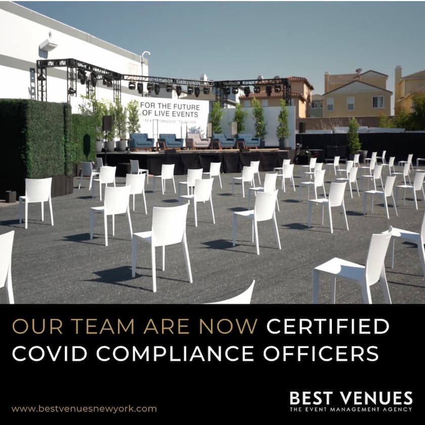 Best Venues New York is NOW Certified Covid Compliance Officers
