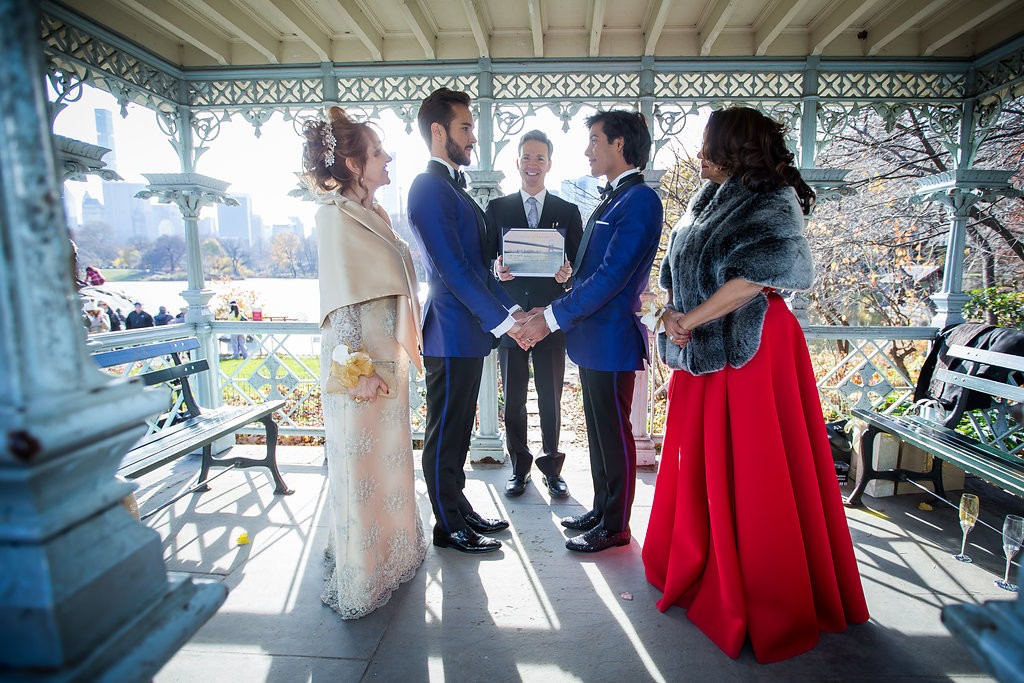 Nyc venues Beautiful ceremony at Central Park, Ladies Pavilion