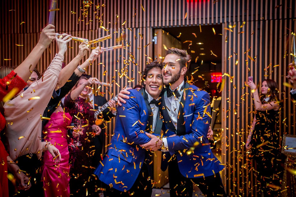 Event spaces in new york The couple's grand entrance into the reception
